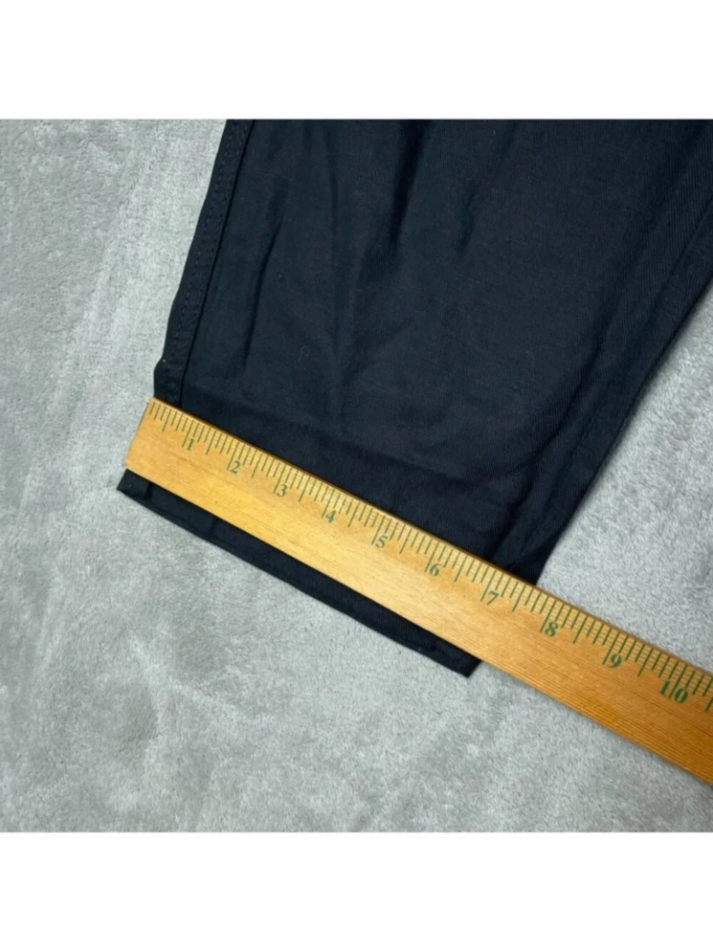 NWT Banana Republic Women's L Linen Blend Tapered Crop Pants Black F1288